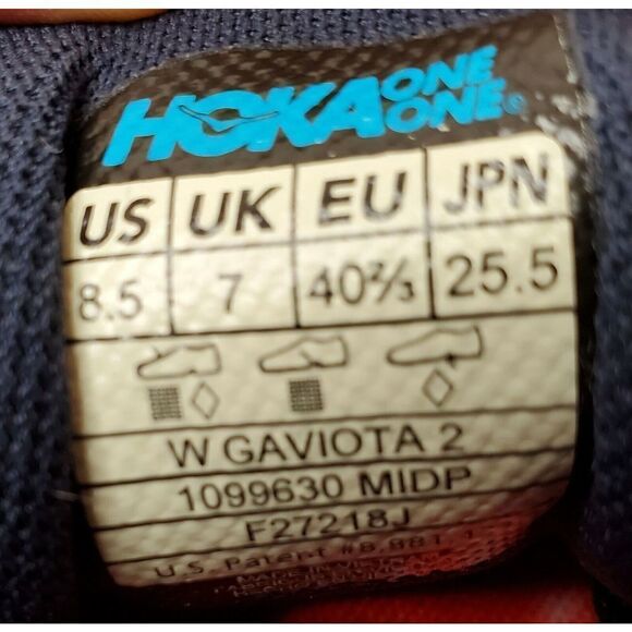 Hoka One One Gaviota 2 Running Shoes Womens Size 8.5 Blue Athletic Sneakers - Picture 12 of 12